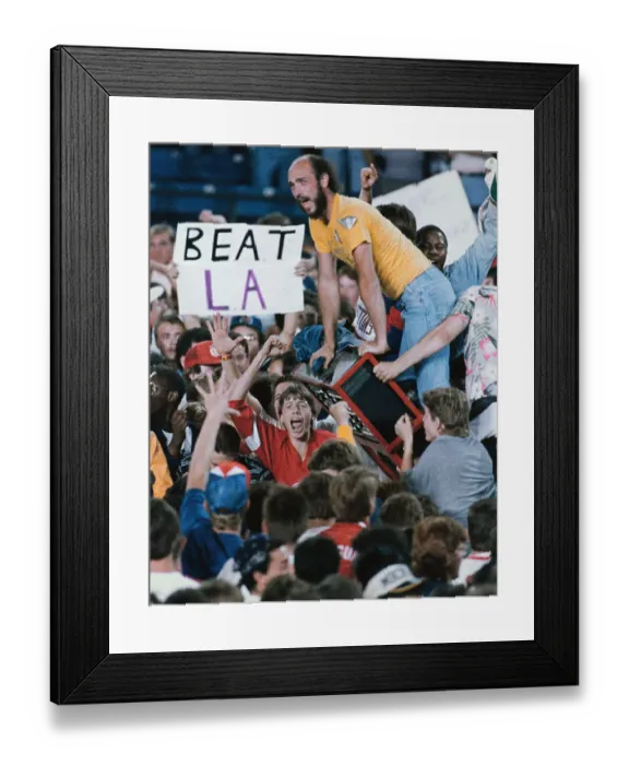 Framed Print : Victorious Fans Celebrating
