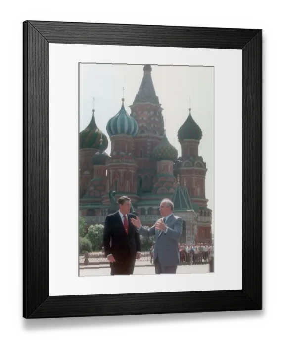 Framed Print : Mikhail Gorbachev and Ronald Reagan Framed Print : Mikhail Gorbachev and Ronald Reagan