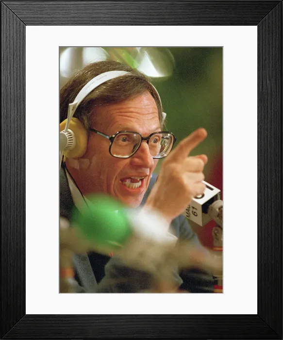 Framed Print : Larry King Broadcasting Framed Print : Larry King Broadcasting