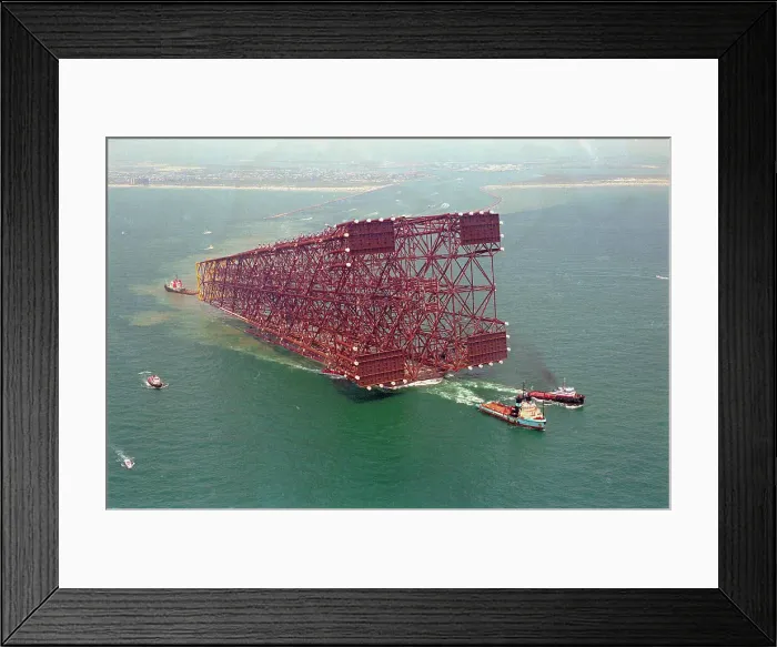 Framed Print : Tallest Oil Platform Being Towed Framed Print : Tallest Oil Platform Being Towed