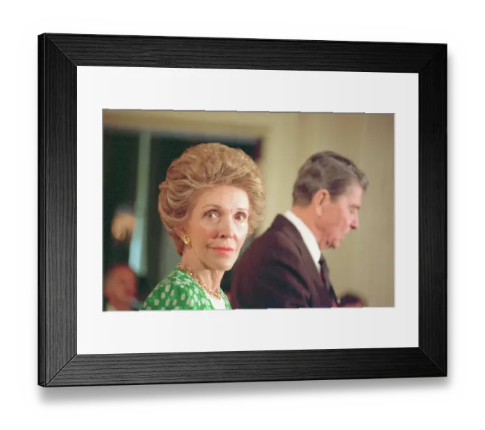 Framed Print : Nancy Reagan Looking Pensive Framed Print : Nancy Reagan Looking Pensive