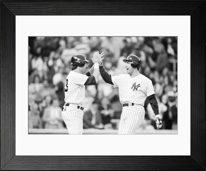 Framed Print : Don Mattingly Slaps Jack Clark'S Hand Framed Print : Don Mattingly Slaps Jack Clark'S Hand