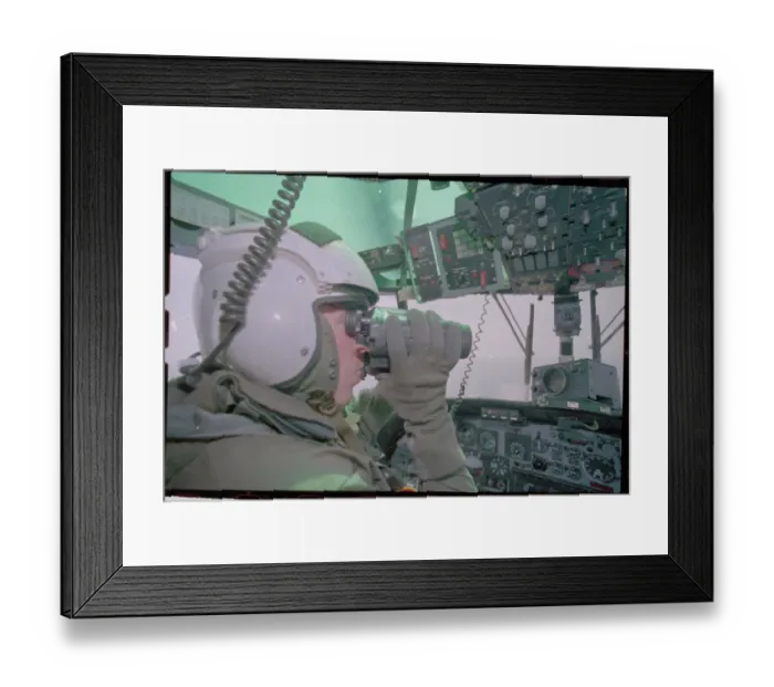 Framed Print : Lieutenant Looking Through Binoculars Framed Print : Lieutenant Looking Through Binoculars