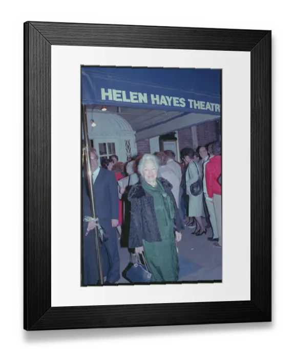 Framed Print : Helen Hayes Standing Outside Theater Framed Print : Helen Hayes Standing Outside Theater