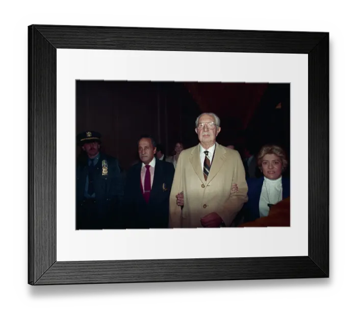 Framed Print : Harry and Leona Helmsley Leaving Attorney General's Office Framed Print : Harry and Leona Helmsley Leaving Attorney General's Office