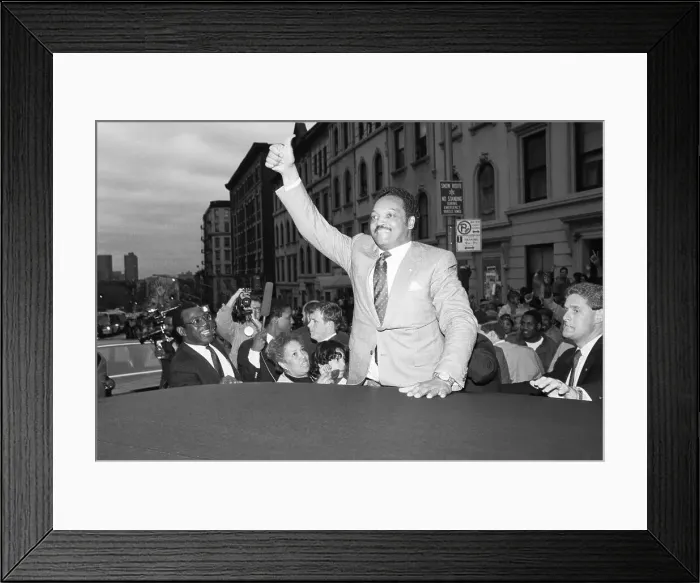 Framed Print : Jesse Jackson in Harlem Framed Print : Jesse Jackson in Harlem