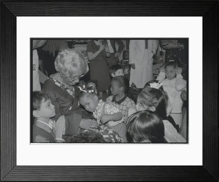 Framed Print : Mother Clara Hale with Young Children Framed Print : Mother Clara Hale with Young Children