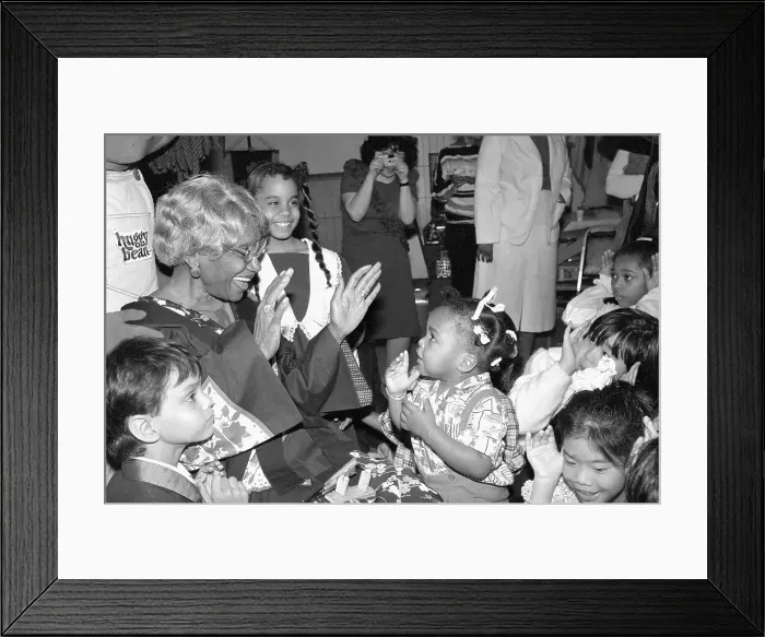 Framed Print : Mother Clara Hale with Young Children Framed Print : Mother Clara Hale with Young Children