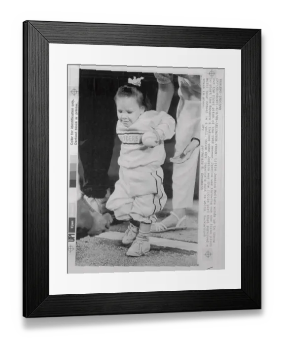 Framed Print : Baby Jessica Throwing First Ball of 1988 Season Framed Print : Baby Jessica Throwing First Ball of 1988 Season