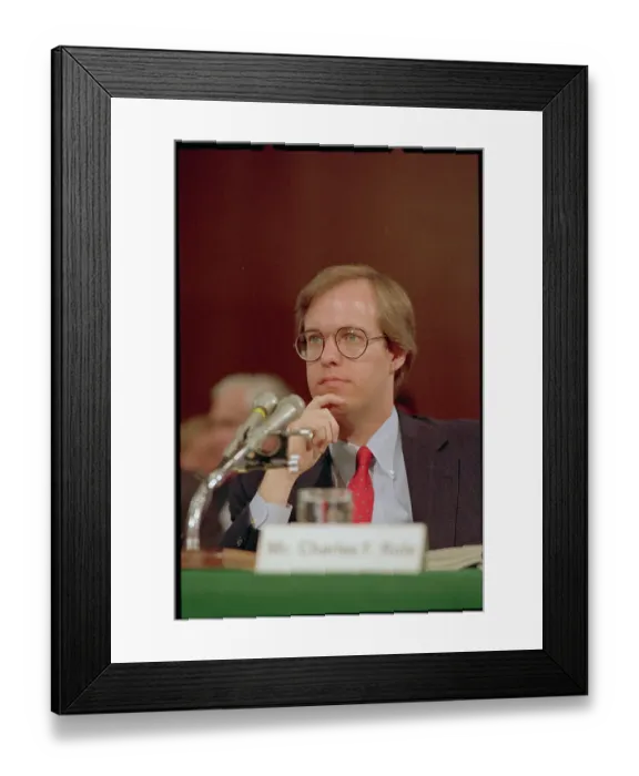 Framed Print : Charles Rule Testifying