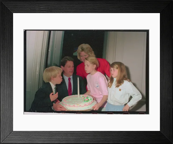 Framed Print : Al Gore at Birthday Party Framed Print : Al Gore at Birthday Party