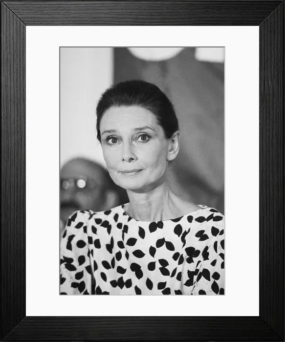 Framed Print : Audrey Hepburn at Press Conference Framed Print : Audrey Hepburn at Press Conference