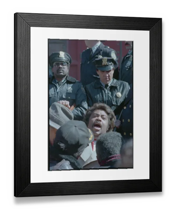 Framed Print : Al Sharpton Joining Protest Demonstration Framed Print : Al Sharpton Joining Protest Demonstration