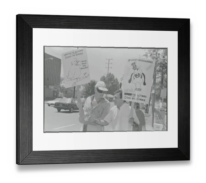 Framed Print : Actors Picketing in Front of Ogilvy Framed Print : Actors Picketing in Front of Ogilvy