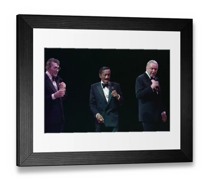 Framed Print : Dean Martin Singing with Sammy Davis Jr. and Frank Sinatra