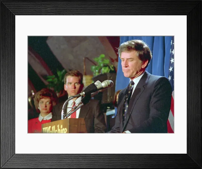 Framed Print : Gary Hart During Speech