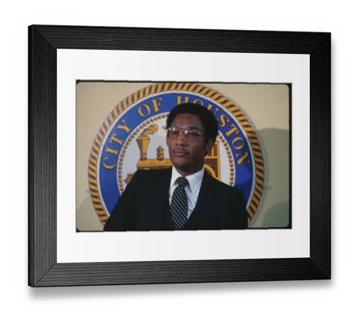 Framed Print : Lee P. Brown During Houston Police Conference Framed Print : Lee P. Brown During Houston Police Conference