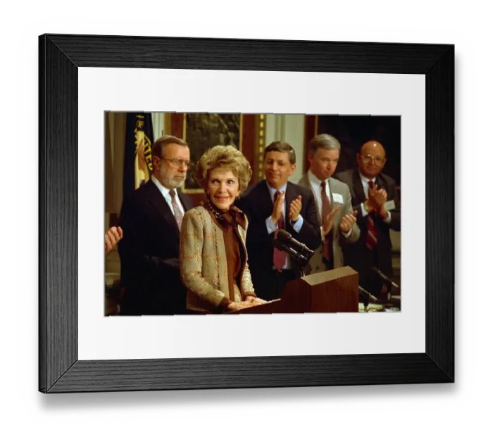 Framed Print : Nancy Reagan Speaking at Briefing Framed Print : Nancy Reagan Speaking at Briefing