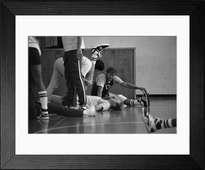 Framed Print : Larry Bird and Bill Walton Working Out Framed Print : Larry Bird and Bill Walton Working Out
