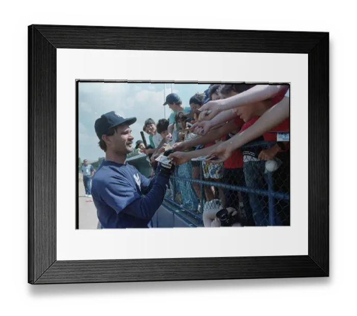 Framed Print : Don Mattingly Signs Autographs Framed Print : Don Mattingly Signs Autographs