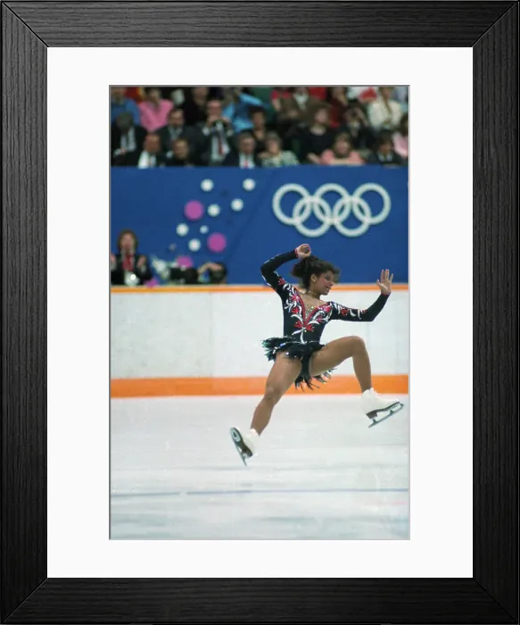 Framed Print : Debi Thomas Skating in Olympics Framed Print : Debi Thomas Skating in Olympics