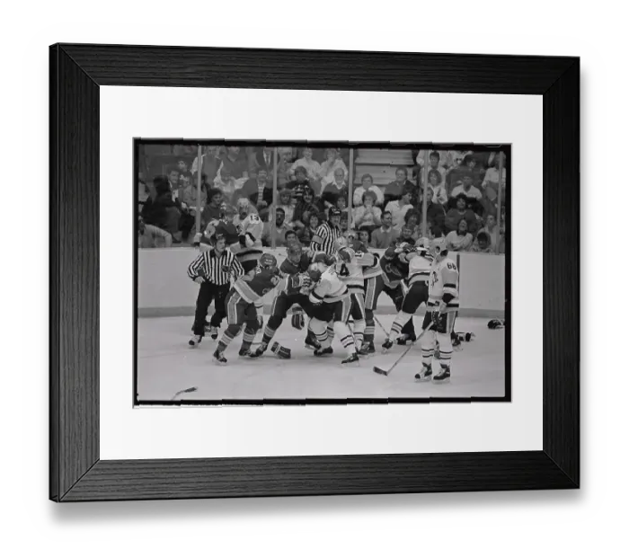 Framed Print : Hockey Players in Turmoil on The Ice Framed Print : Hockey Players in Turmoil on The Ice