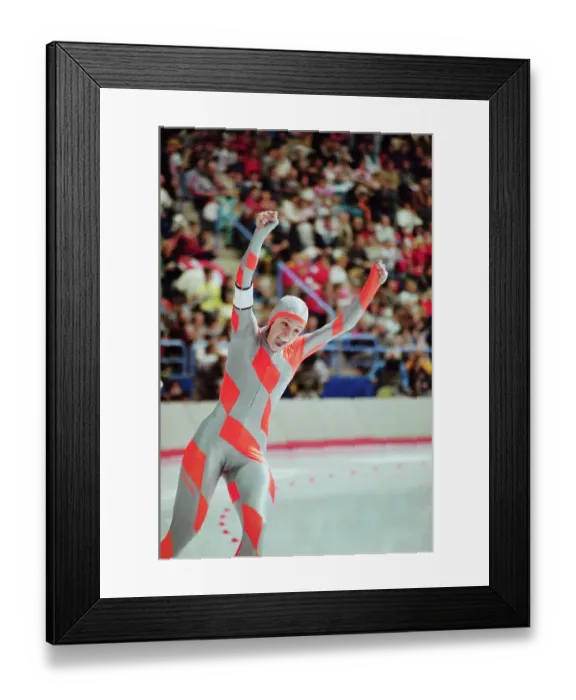 Framed Print : Bonnie Blair Winning Speed Skating Event Framed Print : Bonnie Blair Winning Speed Skating Event