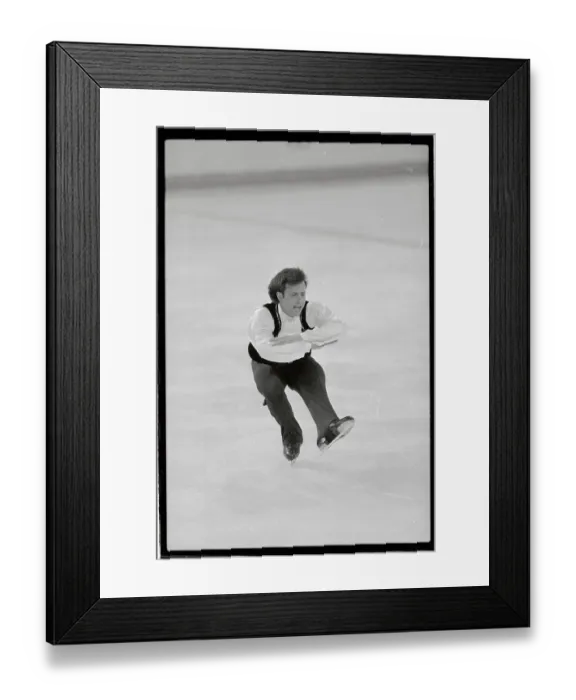 Framed Print : Brian Boitano Making Difficult Move on The Ice Framed Print : Brian Boitano Making Difficult Move on The Ice