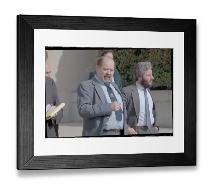 Framed Print : Lyn Nofziger Leaving Court Framed Print : Lyn Nofziger Leaving Court