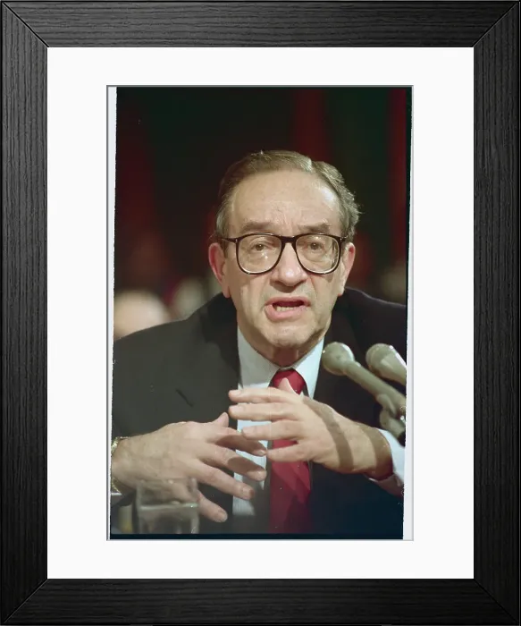 Framed Print : Portrait of Alan Greenspan
