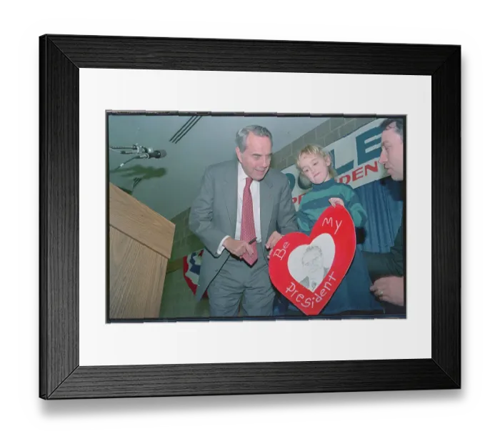 Framed Print : Robert Dole Receiving Valentine Framed Print : Robert Dole Receiving Valentine