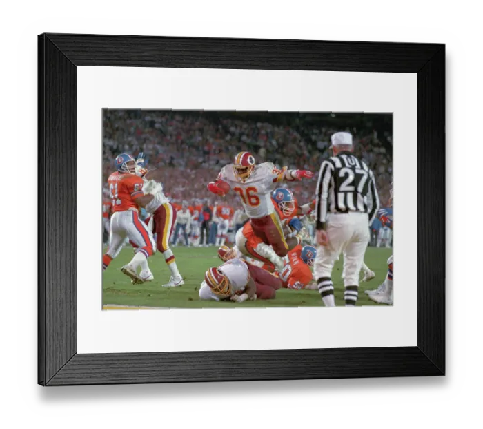 Framed Print : Timmy Smith Leaping Into End Zone Framed Print : Timmy Smith Leaping Into End Zone