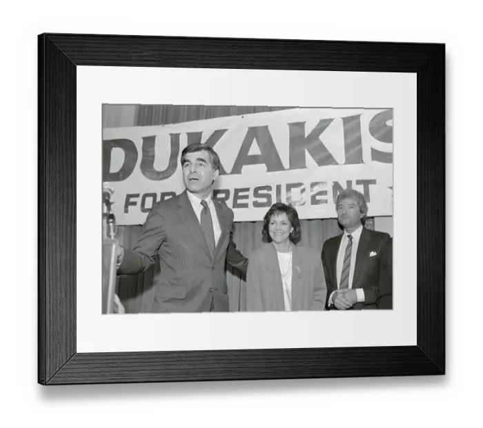 Framed Print : Michael Dukakis, Sally Field, and Others Smiling Framed Print : Michael Dukakis, Sally Field, and Others Smiling