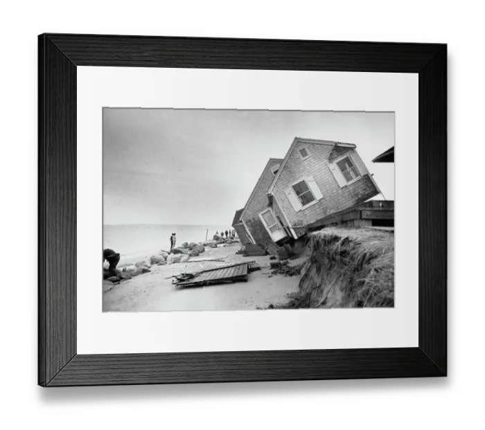Framed Print : Beach Barrier Fails