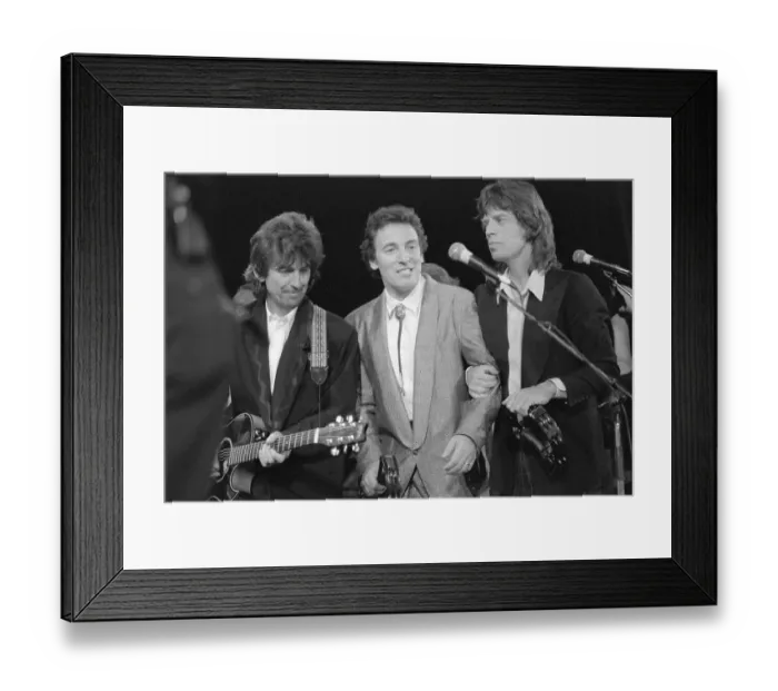 Framed Print : Rock Stars Jamming on Stage