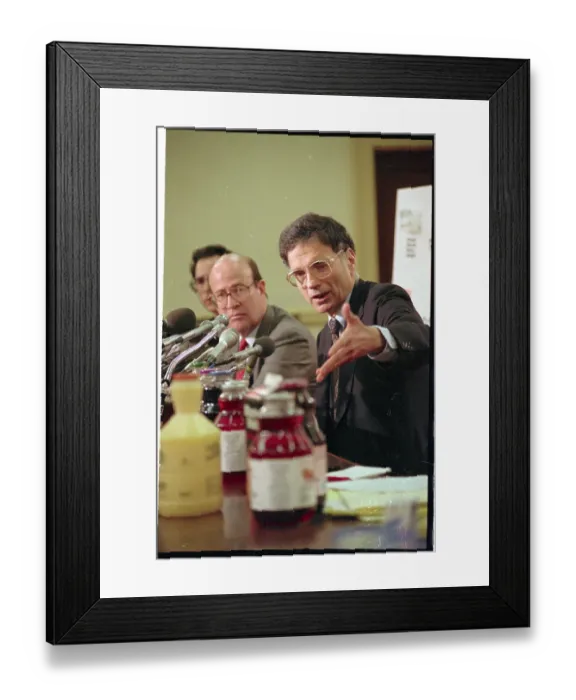 Framed Print : Ralph Nader and Robert Adams at News Conference Framed Print : Ralph Nader and Robert Adams at News Conference