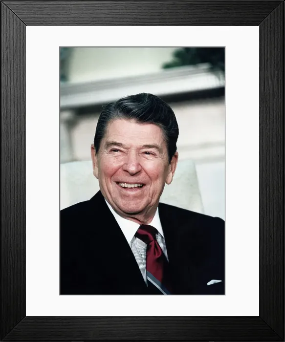 Framed Print : Ronald Reagan at White House Framed Print : Ronald Reagan at White House