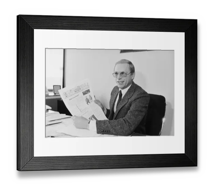 Framed Print : Dr. Robert Reynolds Holding School Paper
