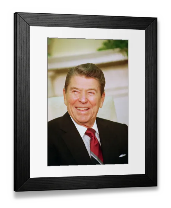 Framed Print : Portrait of Ronald Reagan Smiling Framed Print : Portrait of Ronald Reagan Smiling