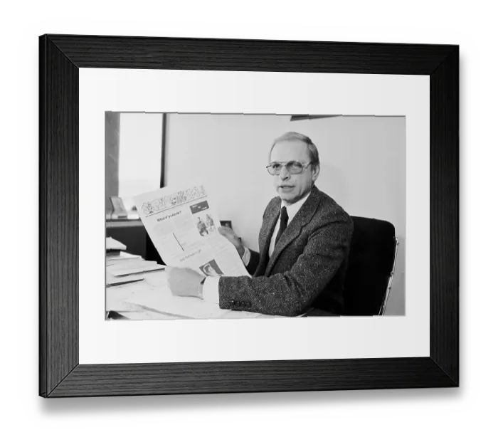 Framed Print : Dr. Robert Reynolds Holding School Paper
