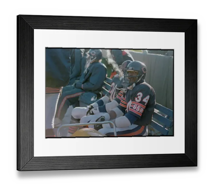 Framed Print : Walter Payton Sitting on Sidelines Framed Print : Walter Payton Sitting on Sidelines