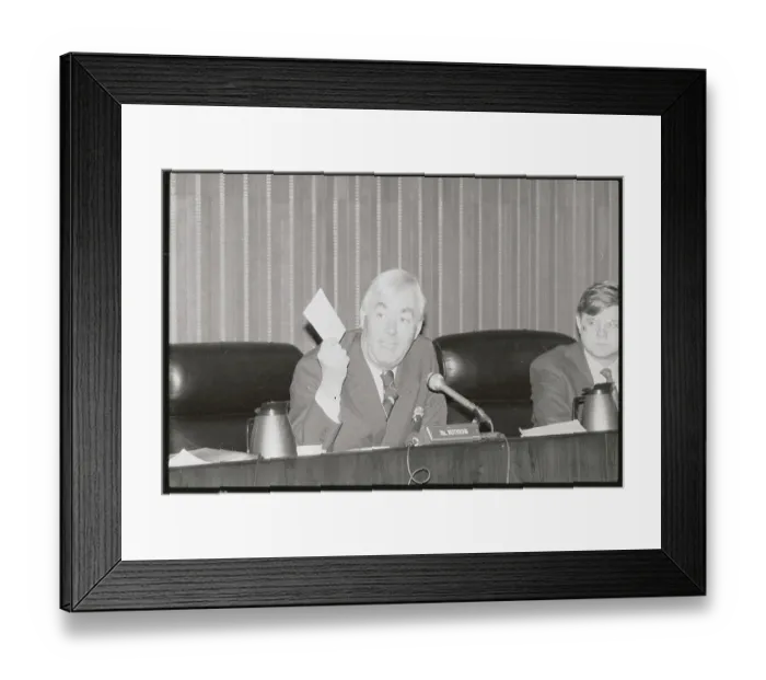 Framed Print : Mayor Edward Koch Testifying to Senator Moynihan Framed Print : Mayor Edward Koch Testifying to Senator Moynihan