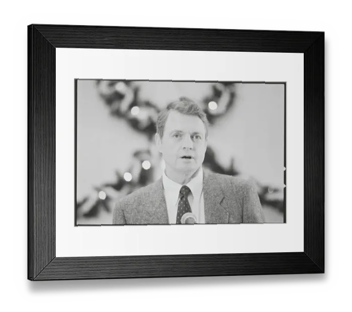 Framed Print : Portraits of Football Coach Tom Osborne Speaking at Press Conference Framed Print : Portraits of Football Coach Tom Osborne Speaking at Press Conference