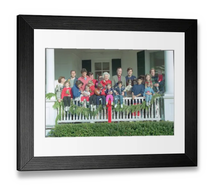 Framed Print : George and Barbara Bush with Family Framed Print : George and Barbara Bush with Family