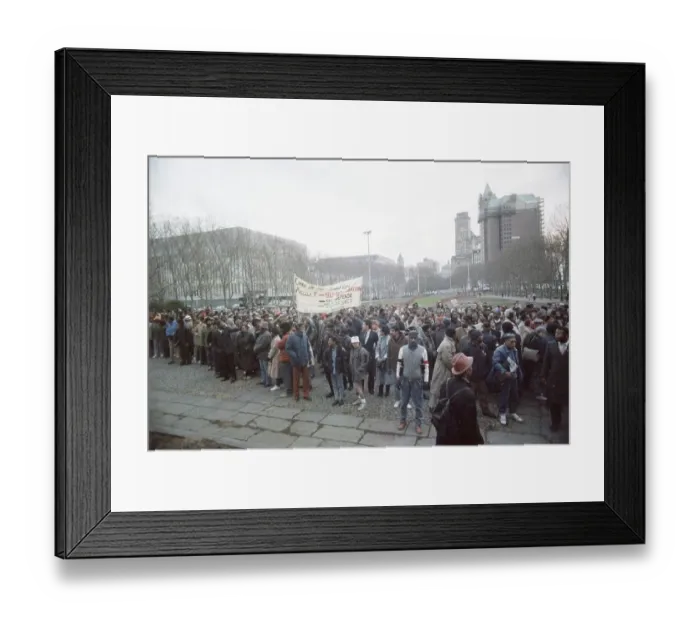 Framed Print : Protesters at Brooklyn Bridge Framed Print : Protesters at Brooklyn Bridge