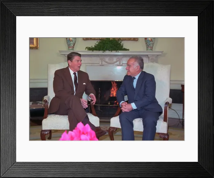 Framed Print : Ronald Reagan with Yitzhak Shamir Framed Print : Ronald Reagan with Yitzhak Shamir
