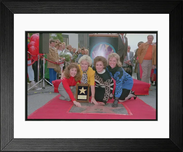 Framed Print : Lennon Sisters Putting Hands on Star Framed Print : Lennon Sisters Putting Hands on Star