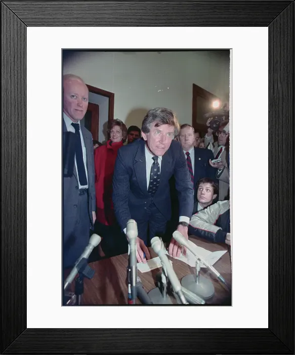 Framed Print : Senator Gary Hart Registering for Presidential Campaign Framed Print : Senator Gary Hart Registering for Presidential Campaign
