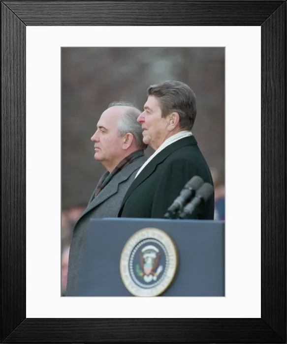 Framed Print : Mikhail Gorbachev and Ronald Reagan Framed Print : Mikhail Gorbachev and Ronald Reagan