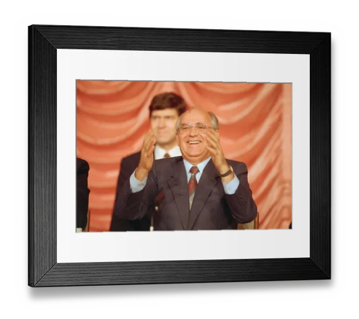 Framed Print : President Gorbachev Laughing Framed Print : President Gorbachev Laughing